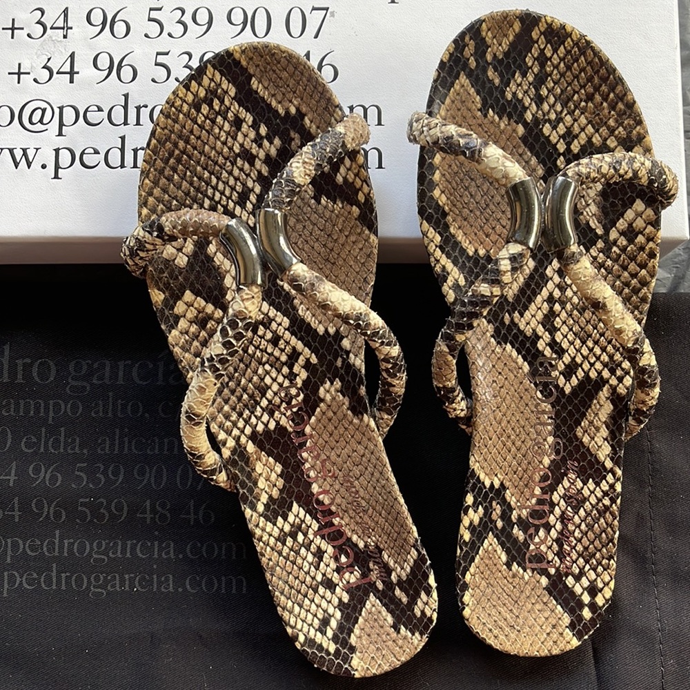 Pedro Garcia Geminy Python Snake Printed Sandal - Picture 12 of 12